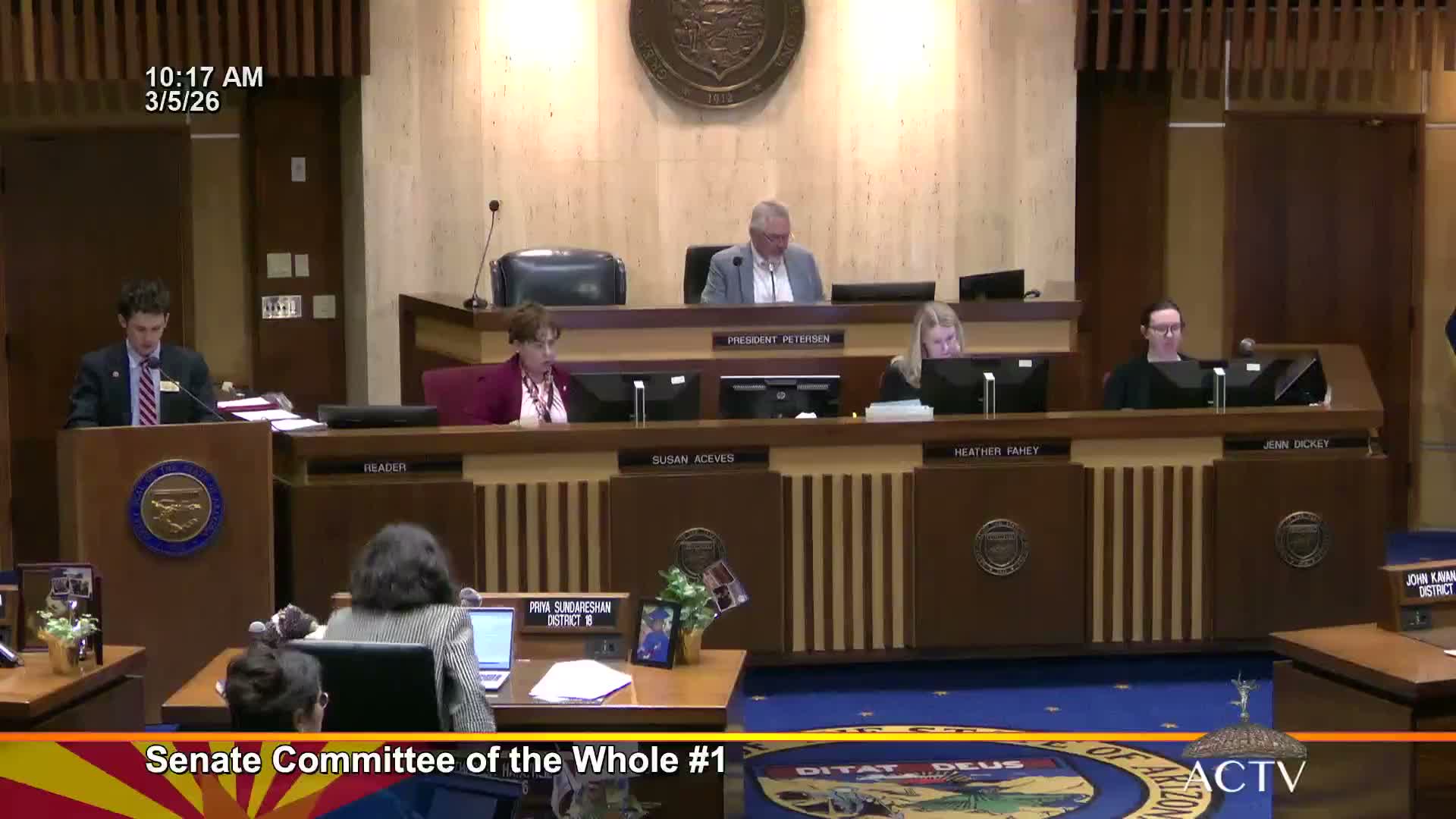 Arizona Senate advances a package of appropriations, education and health bills; multiple measures pass on third reading