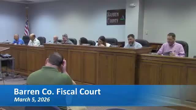 Barren County Fiscal Court approves routine measures and authorizes 2026 law-enforcement grant application
