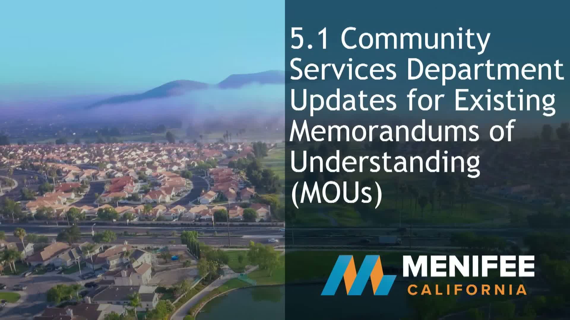 Community services outlines four active MOUs with local partners