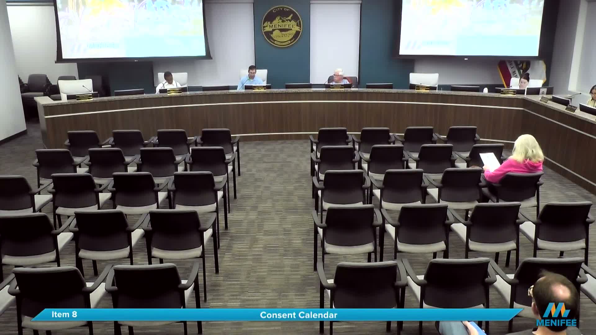 Votes and procedural actions at Menifee Parks and Recreation Commission meeting