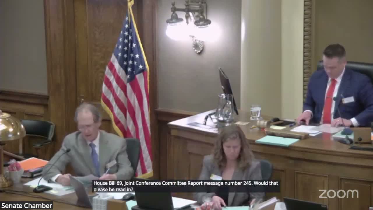 Senate adopts joint conference committee report on House Bill 69 related to Health Department land transfers