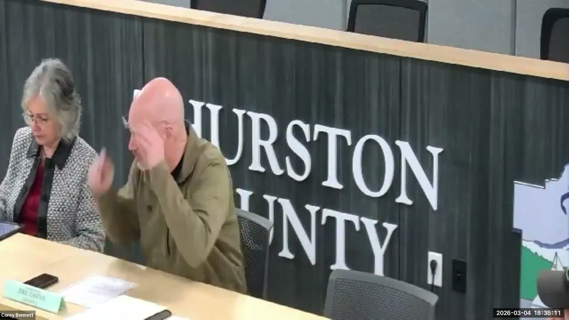 Thurston County commission reviews geologic-hazards code update, debates 400-foot permit trigger