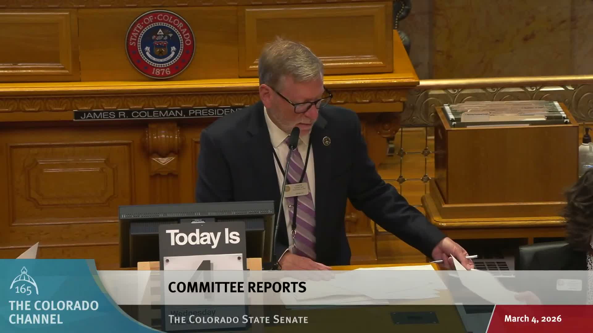 Senate committees recommend bill referrals and confirmable appointments to veterans board and personnel panel