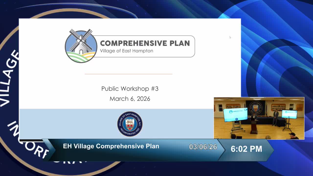 East Hampton Village presents draft comprehensive plan; residents press for housing, sewer and parking fixes