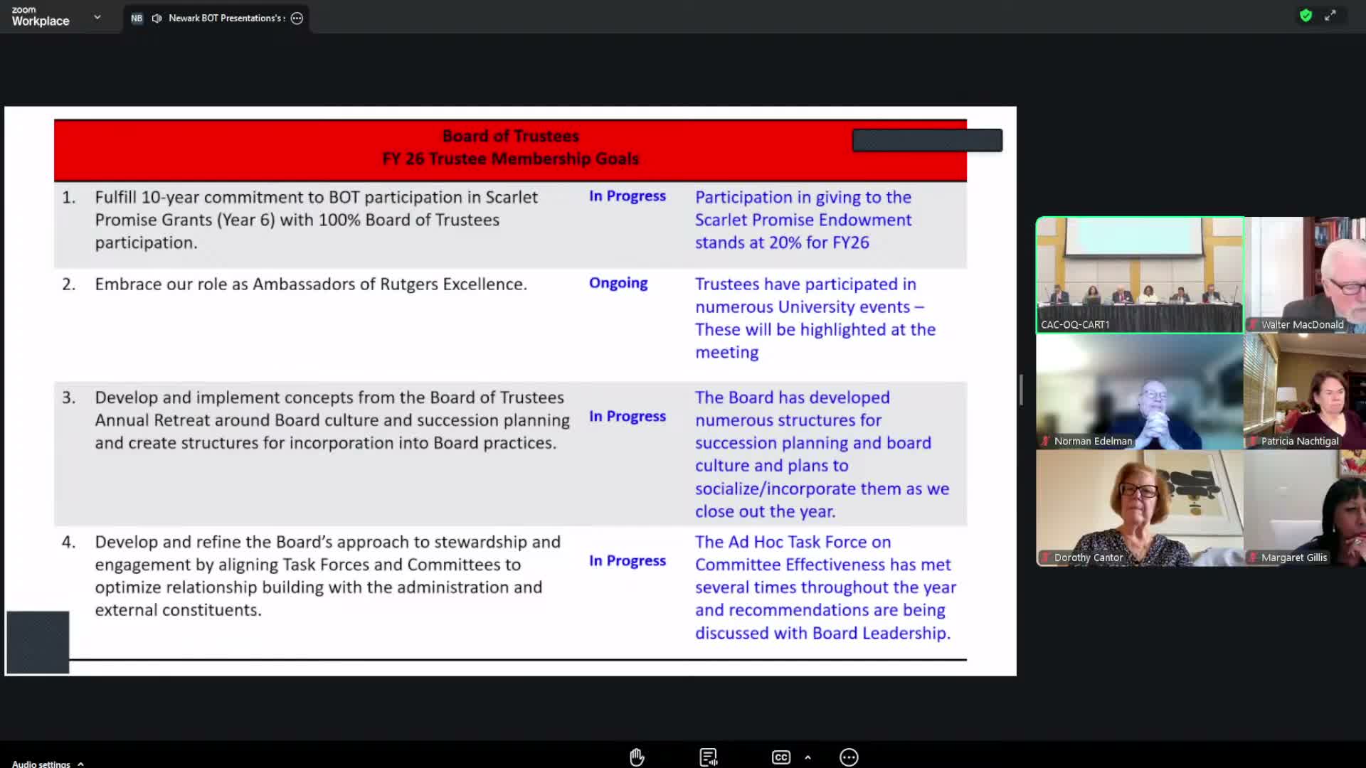 Rutgers trustees consent to HELIX H3 cost adjustments and approve Jamieson residence-hall renaming