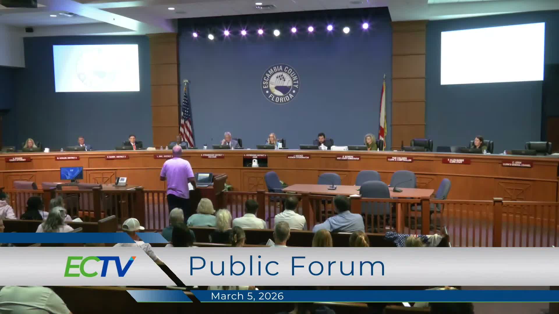 Survivors and supporters both speak at Escambia County public forum after disputed commissioner remarks