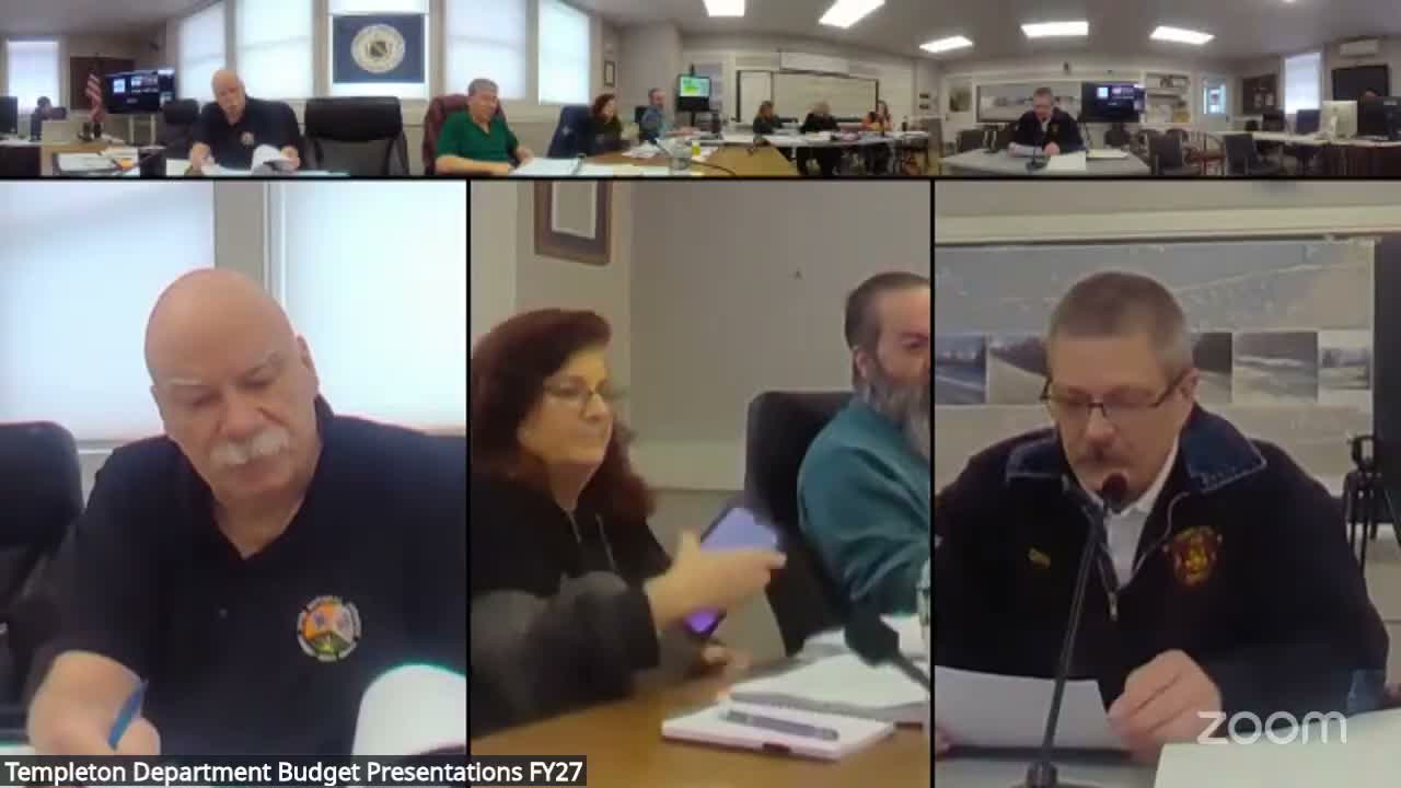 Templeton holds FY27 budget hearing as departments press for planners, truck and more EMS staffing