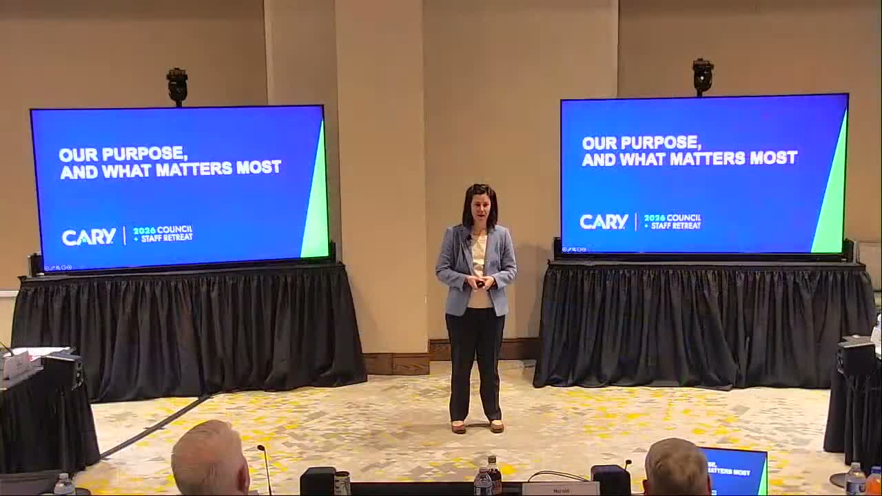 Cary council and staff review mission and values, favor keeping core principles while proposing wording tweaks