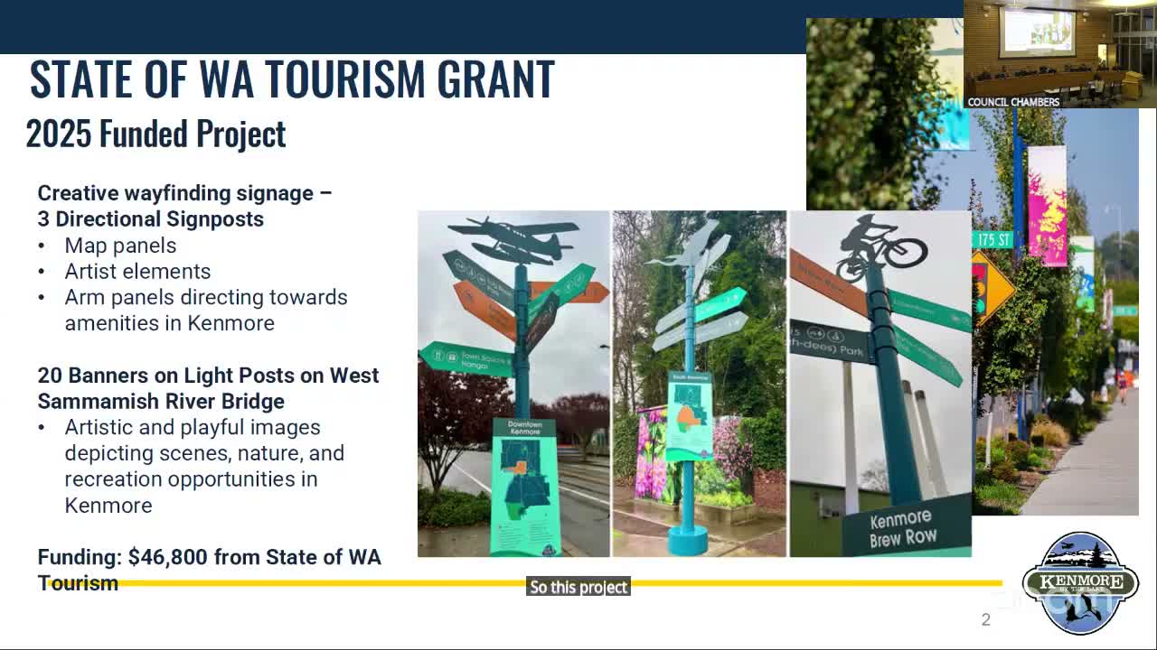 Kenmore highlights wayfinding signs, FindKenmore refresh and Port of Seattle grant-backed shopping pass