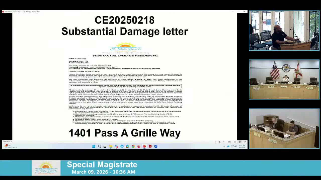 Magistrate defers fines on damaged historic home, sets May status hearing after agent outlines buyers