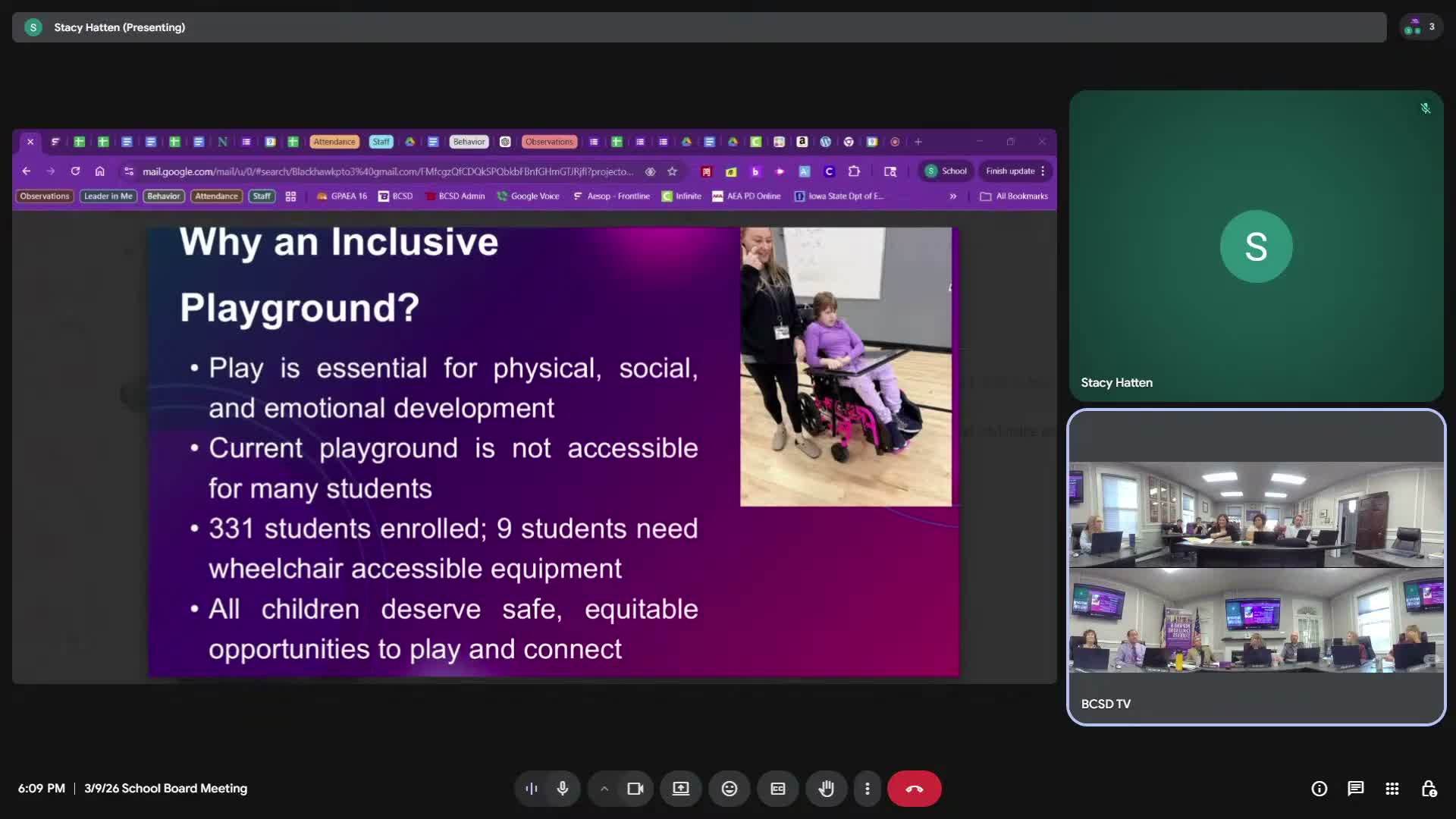 Blackhawk PTO asks Burlington school board to partner on an all‑inclusive playground