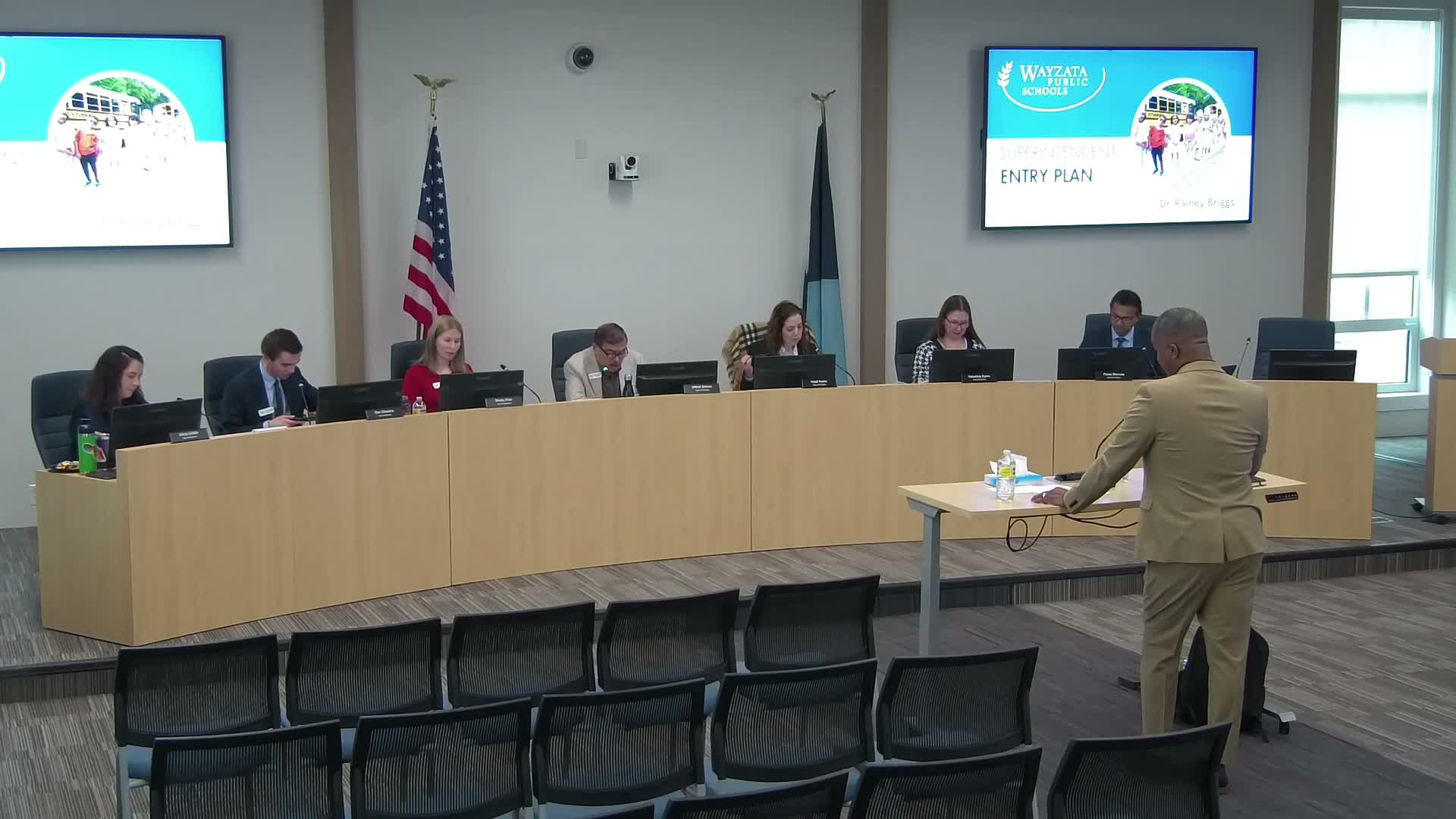 Dr. Briggs, superintendent finalist, lays out 90-day entry plan as Wayzata board presses on referendum, special education