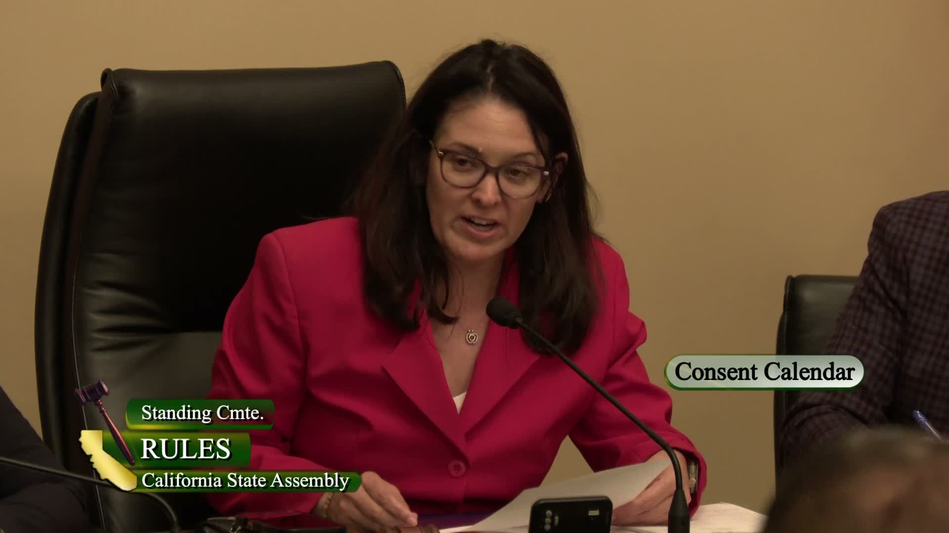 Assembly Rules Committee approves consent agenda and grants urgency-clause request for AB 17 68