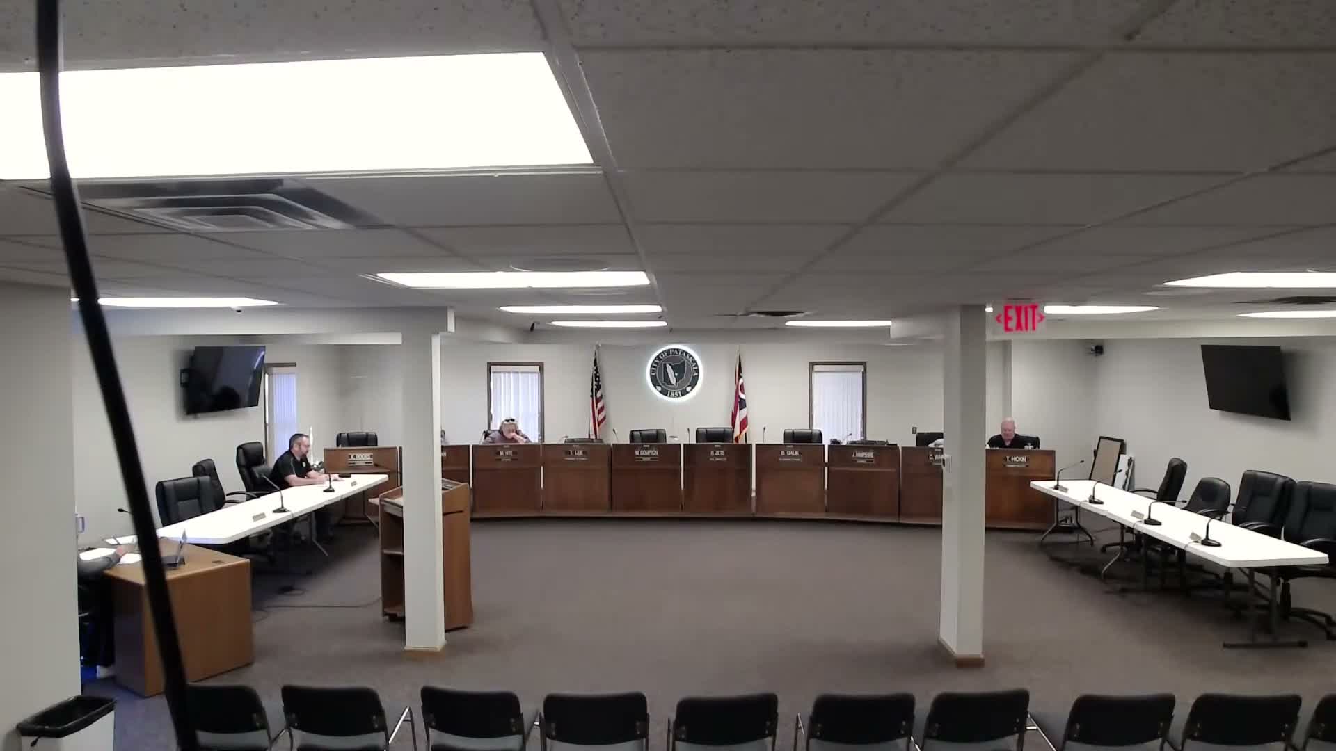 Committee hears plans to convert classroom to conference room and schedules city hall fire alarm work