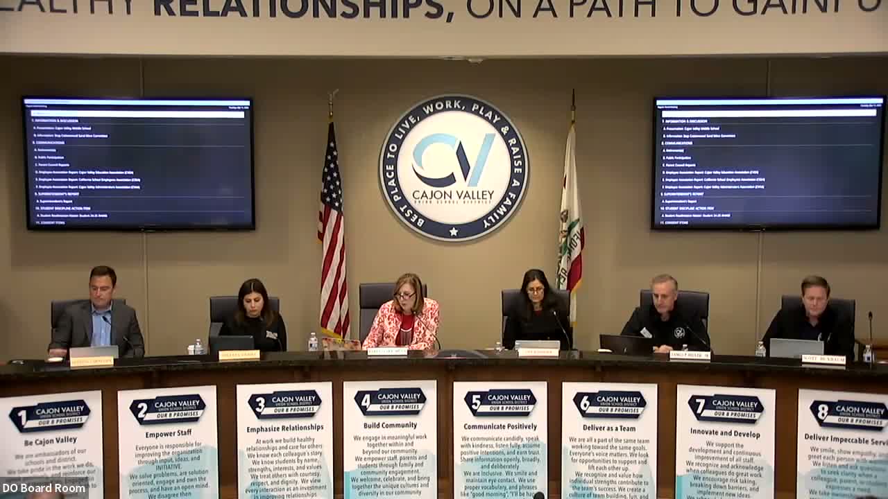 Cajon Valley Middle students present "day in the life" video as school reports gains in literacy