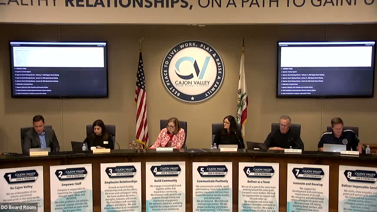 Cajon Valley board certifies second interim report, approves multiple agreements amid public concern over raises