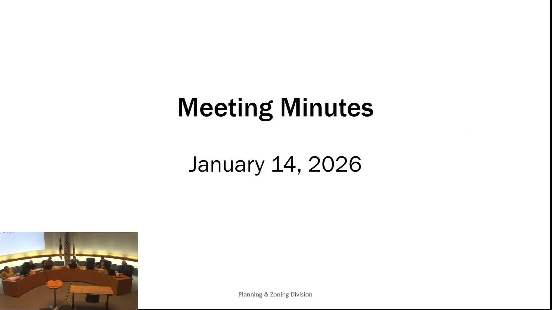 Planning commission approves Jan. 14 minutes; one abstention