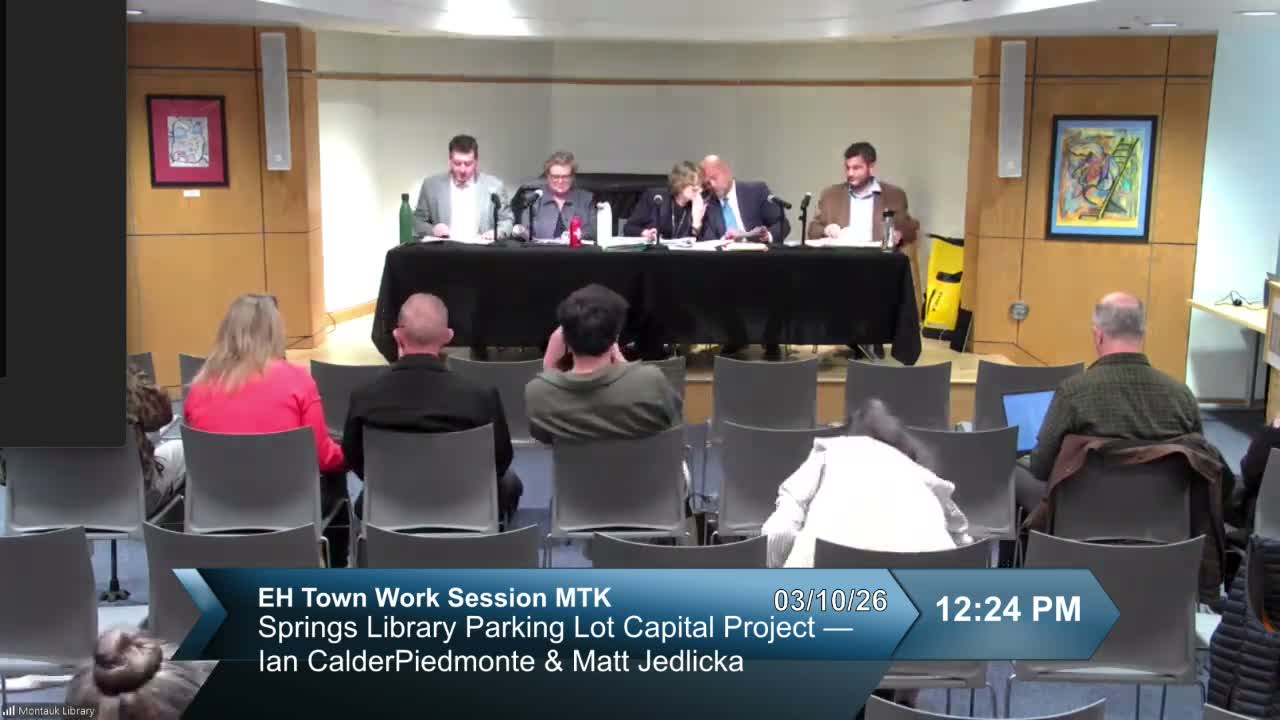 Board reviews preliminary Springs Library parking-lot plan to relieve event parking