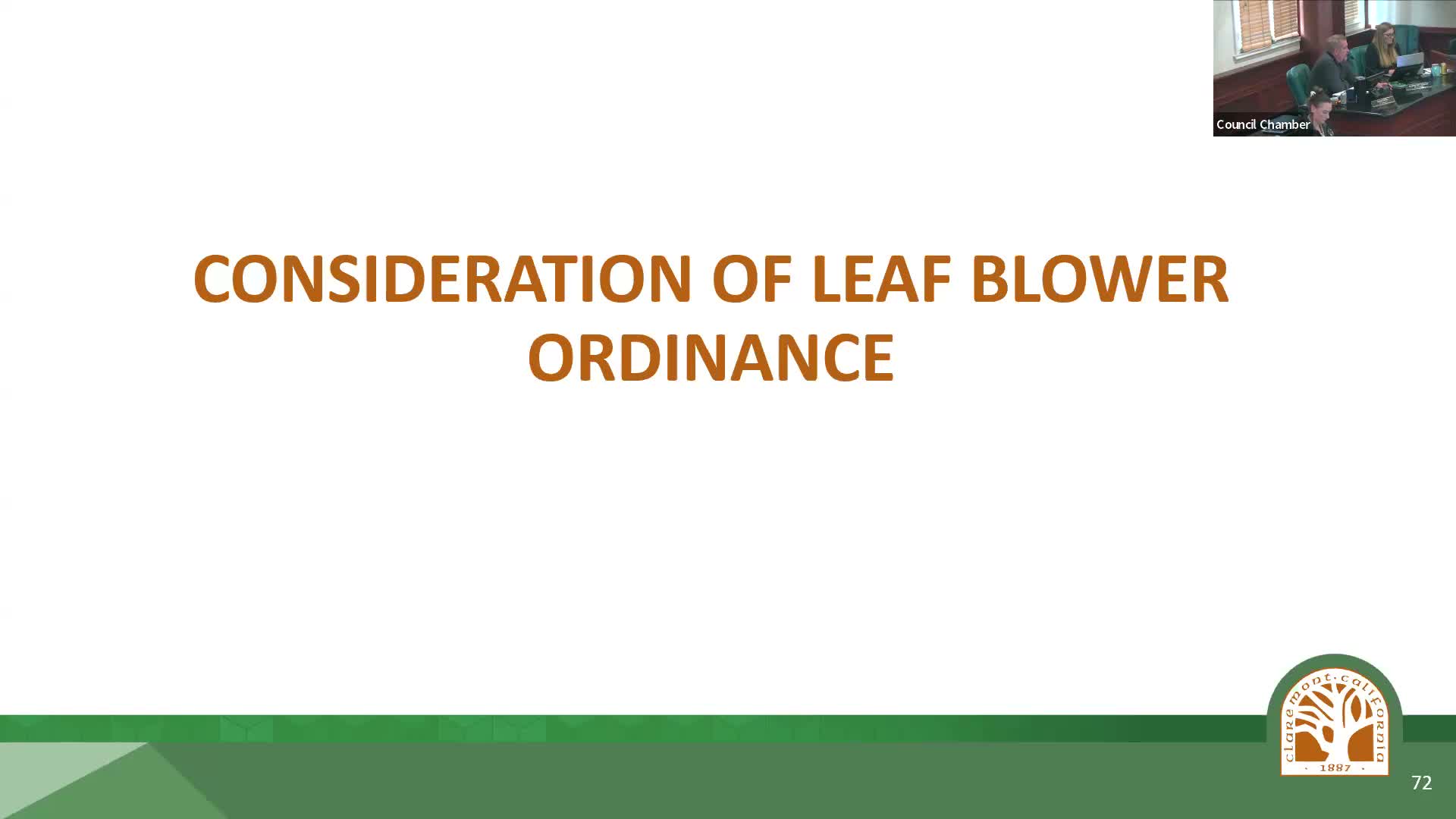 Council signals reviews on leaf blowers, inclusionary housing, dogs in parks and parking management