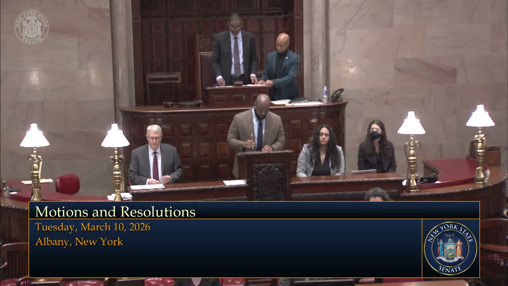 Senate adopts Bronx Day resolution and welcomes student civic delegation