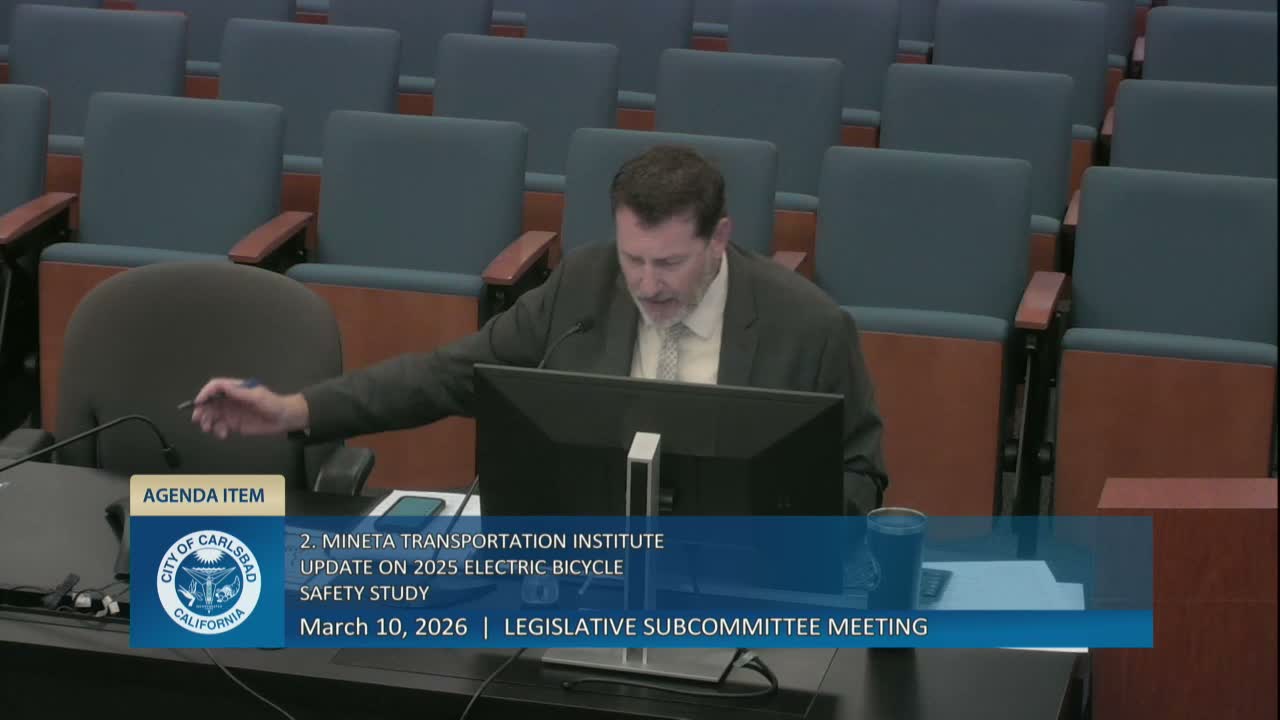 Carlsbad subcommittee hears Mineta study calling for better e‑bike data, retailer disclosure and school audits