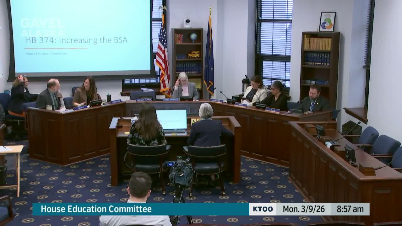 Committee hears data and powerful testimony on bill to raise Alaska’s base student allocation
