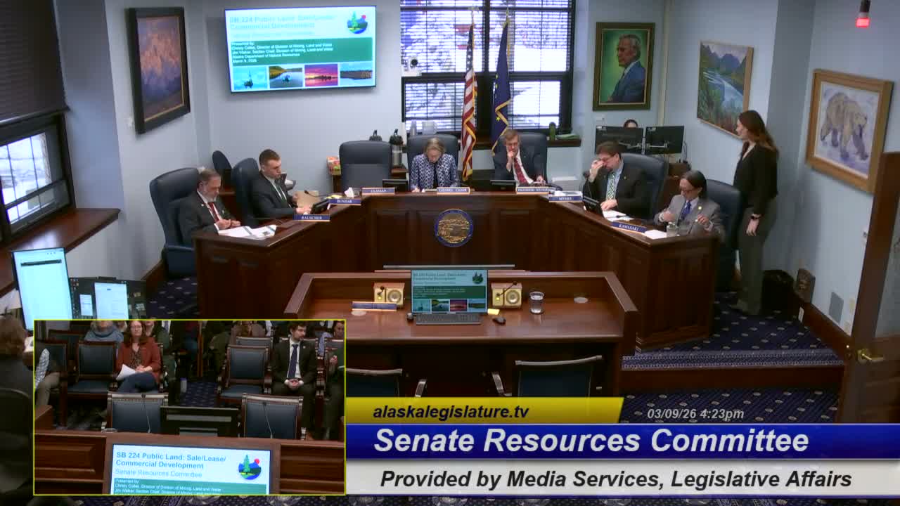 Committee hears broad DNR bill to streamline leases, extend land‑sale terms and create commercial development parks