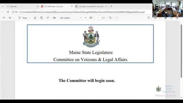 Joint Standing Committee on Veterans and Legal Affairs delays business after lacking quorum