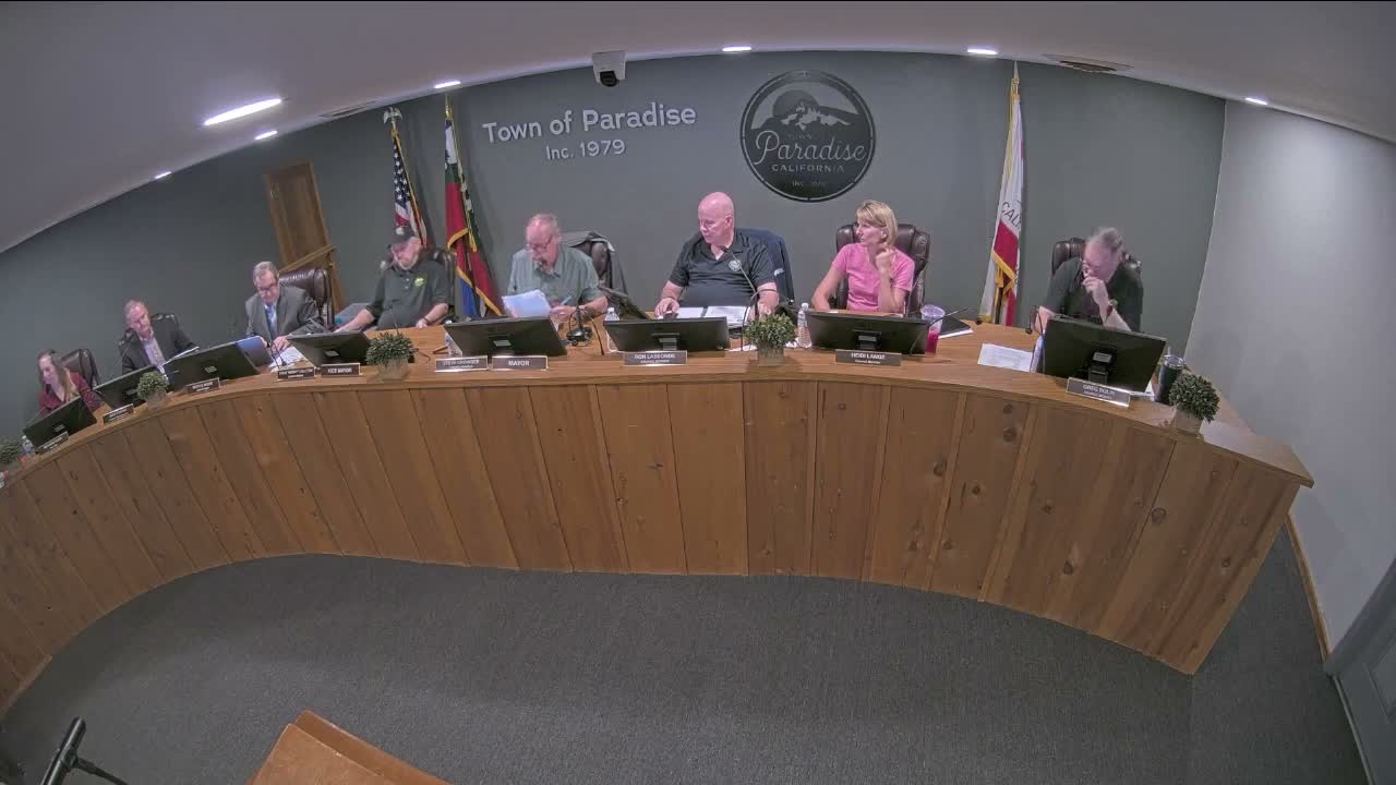 Paradise council opens 30-day public comment on CDBG plan, adopts $70,000 amendment for housing