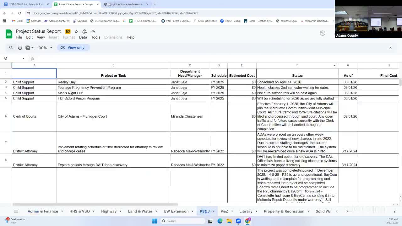 Adams County officials report new hires, staffing updates and sheriff's EpiPen donation plan