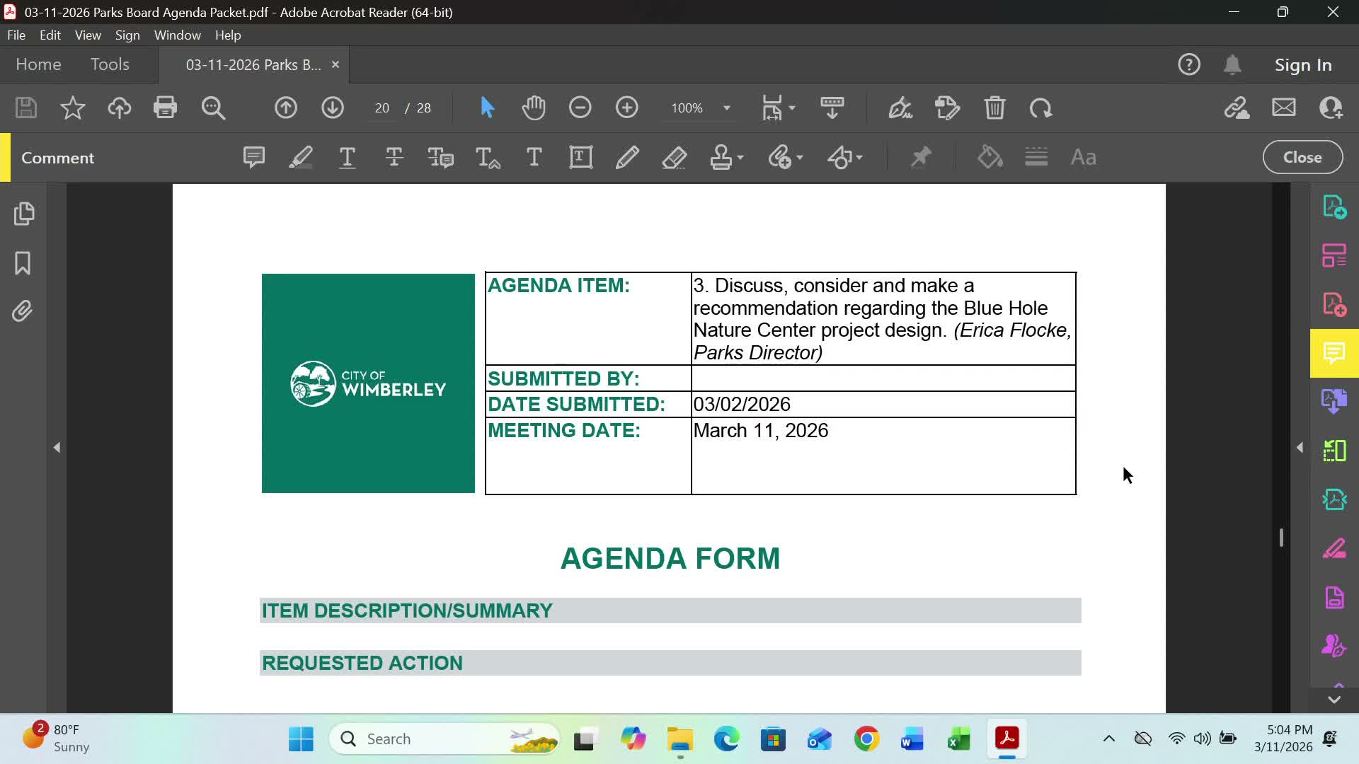 Parks board urges design tweaks, fundraising push after Blue Hole Nature Center comes in $1 million over budget
