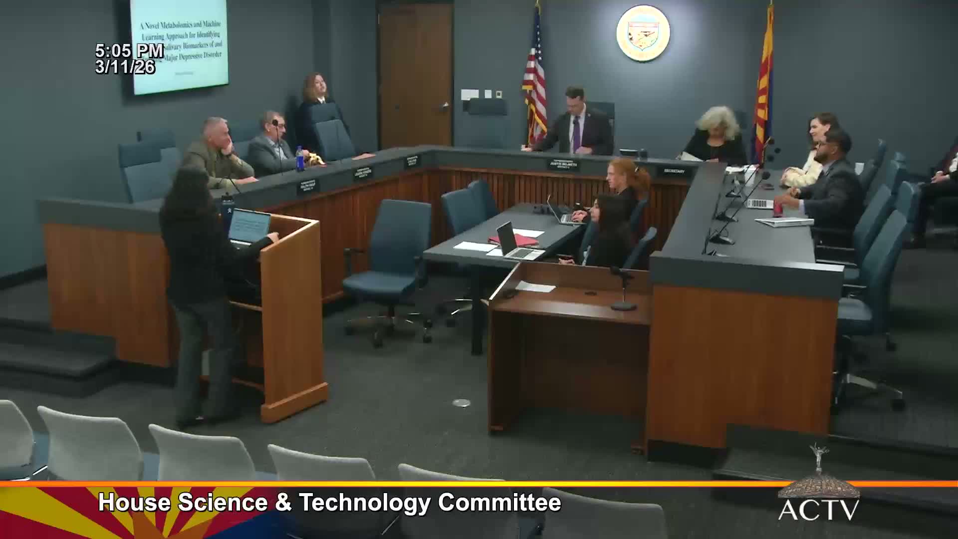 Hamilton High junior tells Science and Technology committee her AI model flagged saliva biomarkers for depression