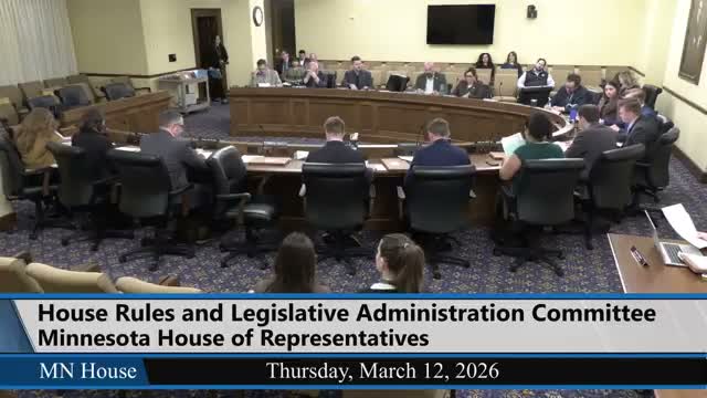 Rules committee adopts calendar, sets pre‑filing requirement for three bills