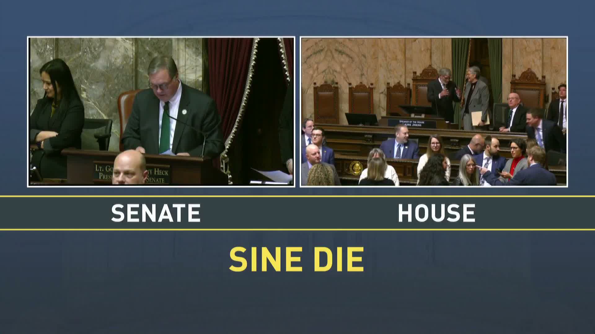 Clerks report signed measures and message transmissions from the other chamber