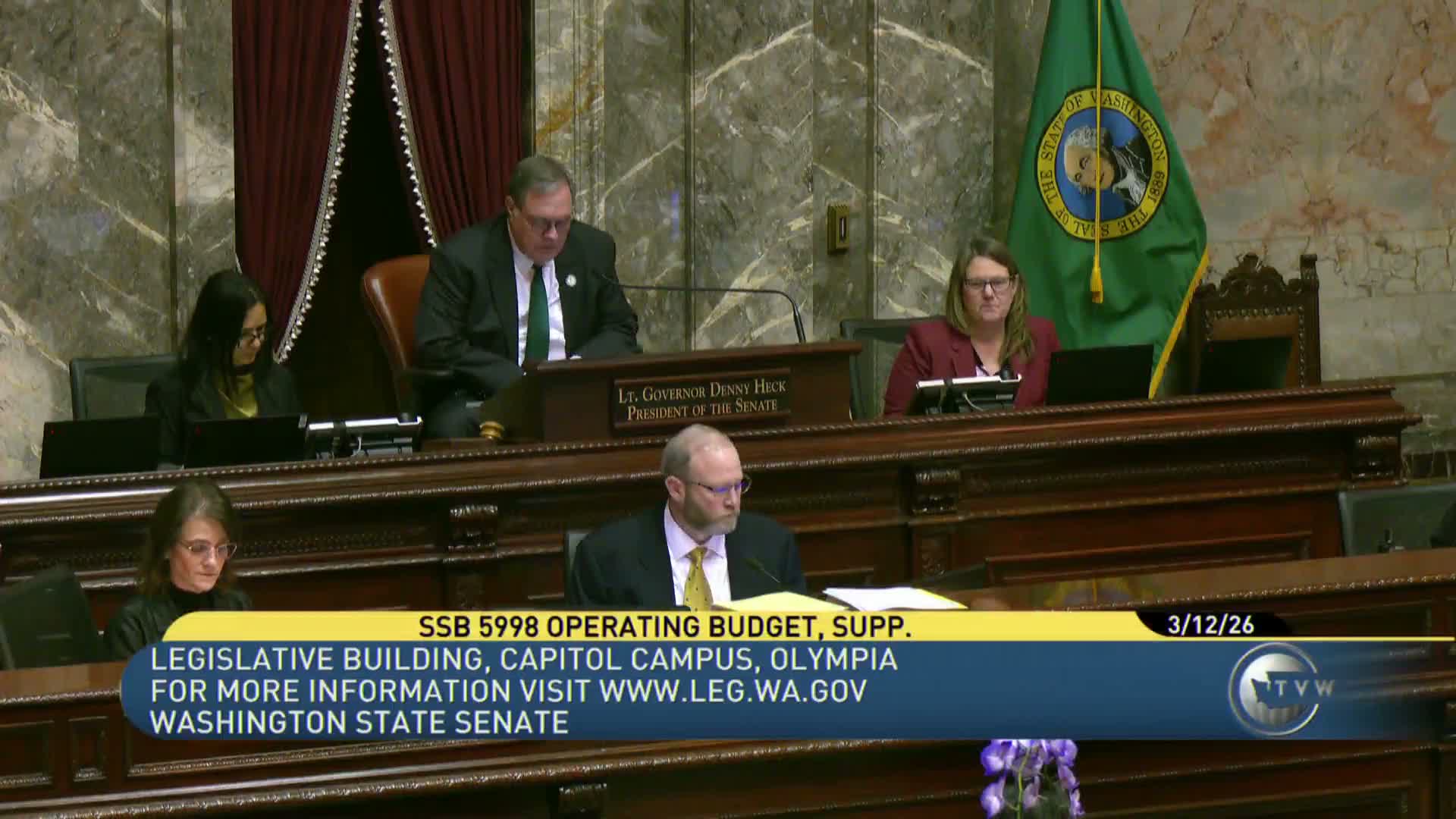 Senate adopts conference report and passes supplemental operating budget (SSB 5,998)