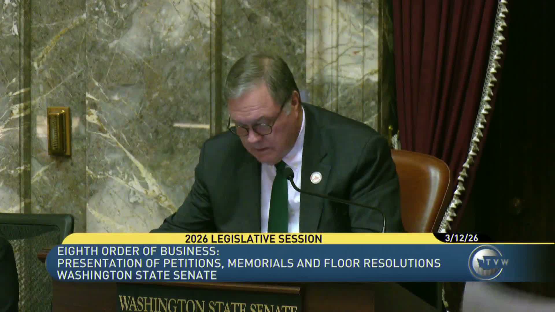 Senate adopts resolution honoring Sen. Matt Behnke