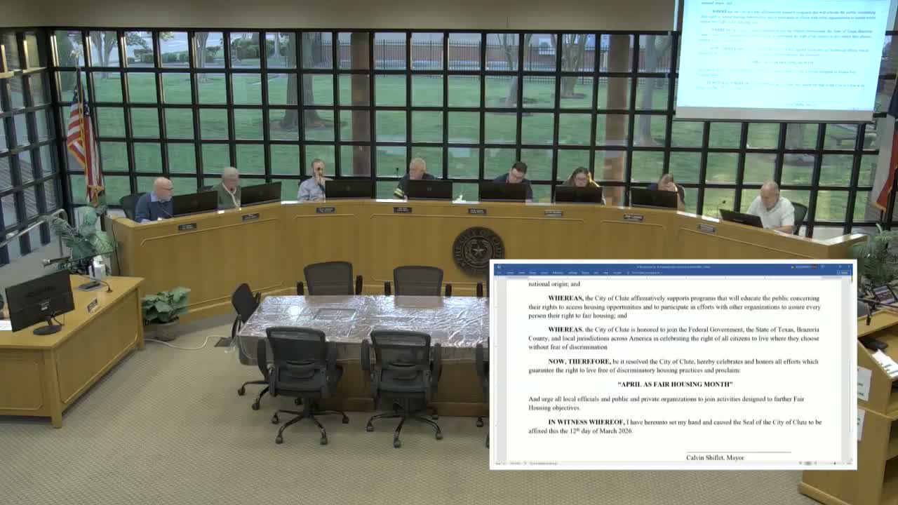 Clute council approves traffic commission appointment and joins coalition to suspend CenterPoint gas rate increase