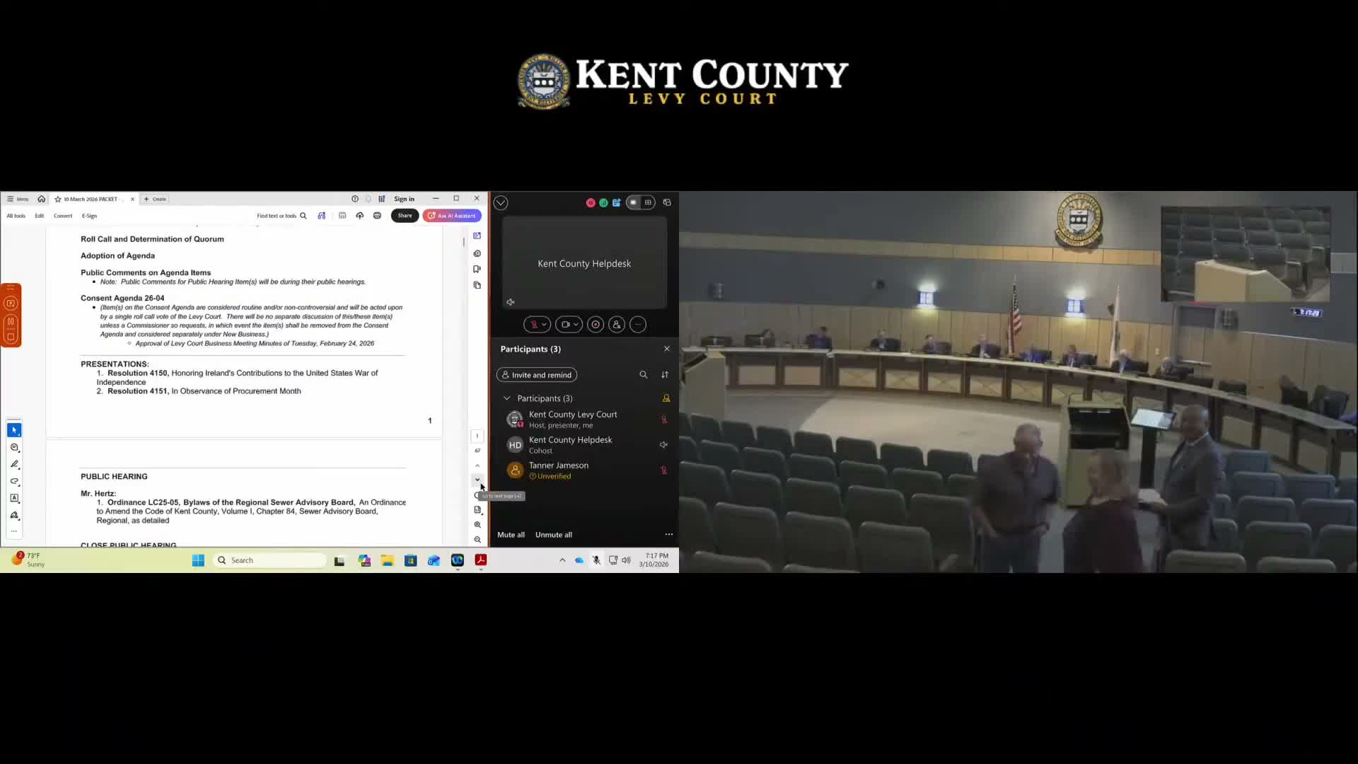 Kent County Levy Court adopts revised bylaws for Regional Sewer Advisory Board
