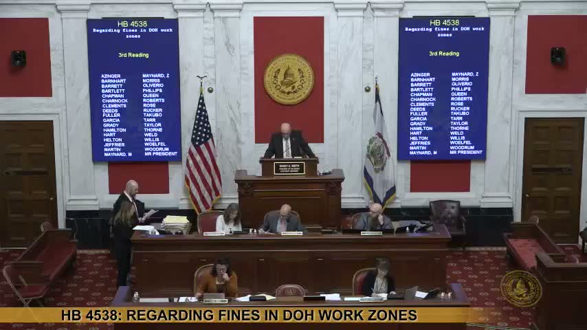 Senate keeps higher work‑zone fines tied to worker presence and passes bill unanimously
