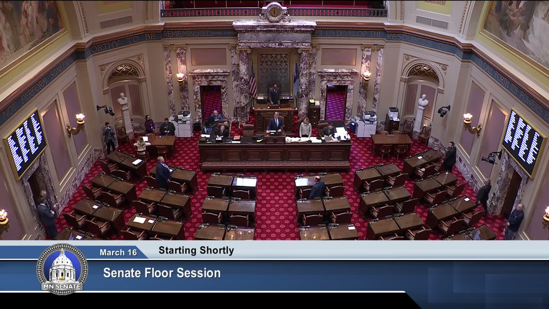 Chair calls voice vote; motion approved and Senate adjourns