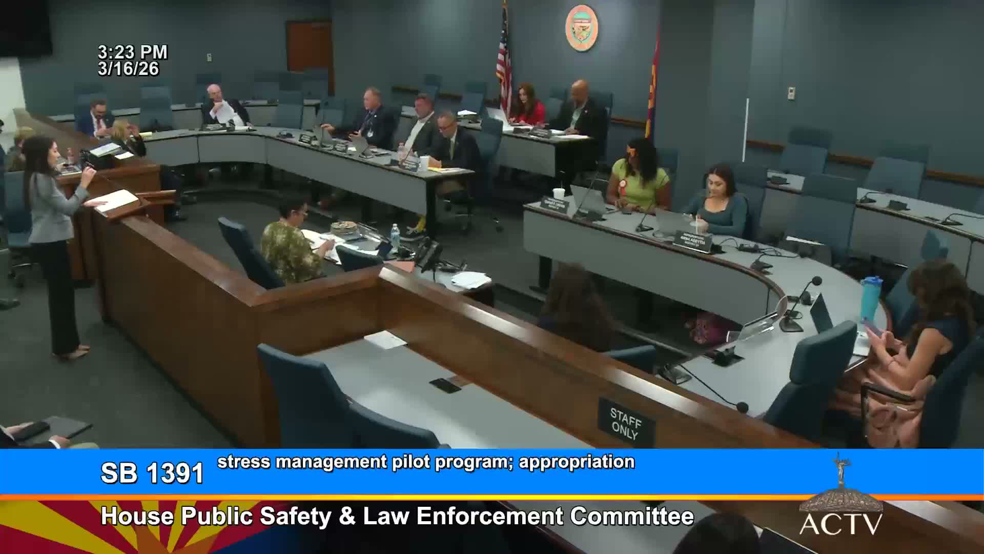 Committee rejects SB1391, a $950,000 AZ POST stress‑management pilot for officers