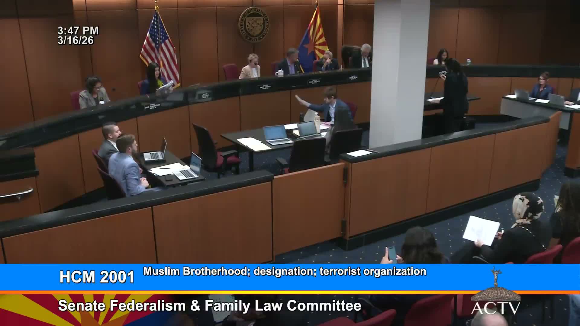 Committee approves two memorials urging federal review of Muslim organizations after hours of testimony