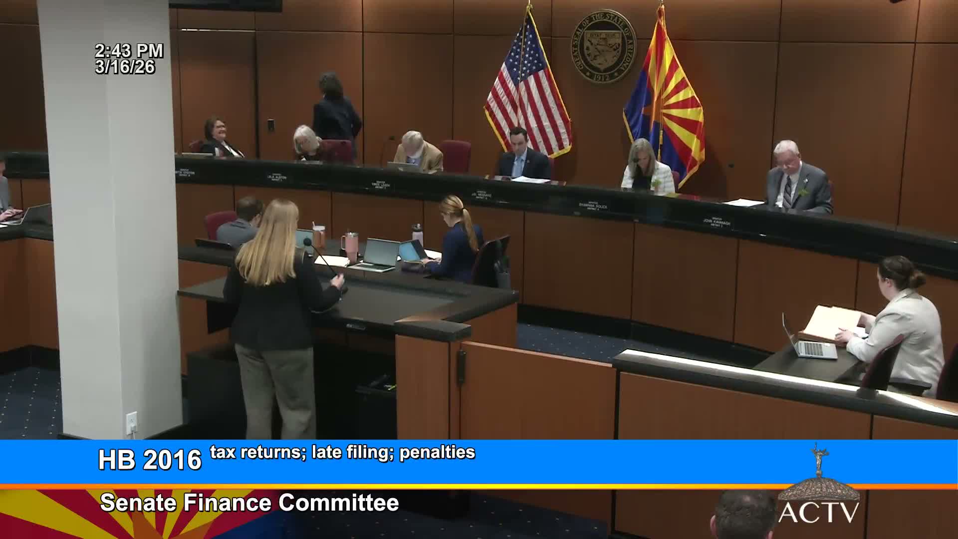 Senate committee narrows bill to waive $25 late-filing fee for zero-liability income tax filers