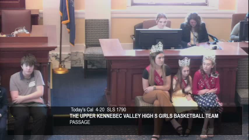 Maine Senate honors state high school basketball champions and community guests
