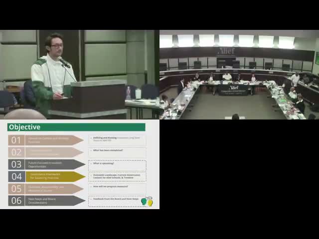 Alief ISD trustees hear innovation update on arts, STEM and new academies; board presses for sustainability details