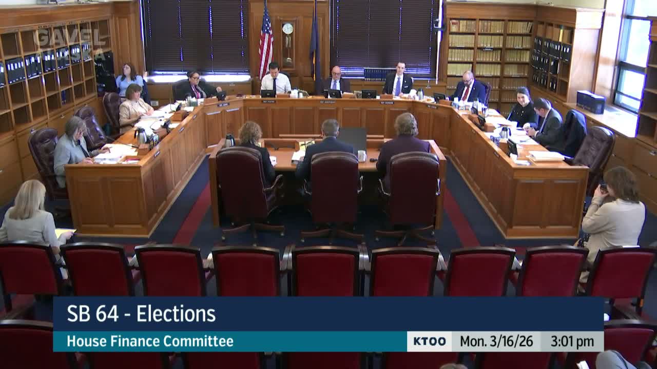 Committee begins consideration of SB 64; sponsors and Division of Elections debate ballot-tracking, cure rules and rural liaison