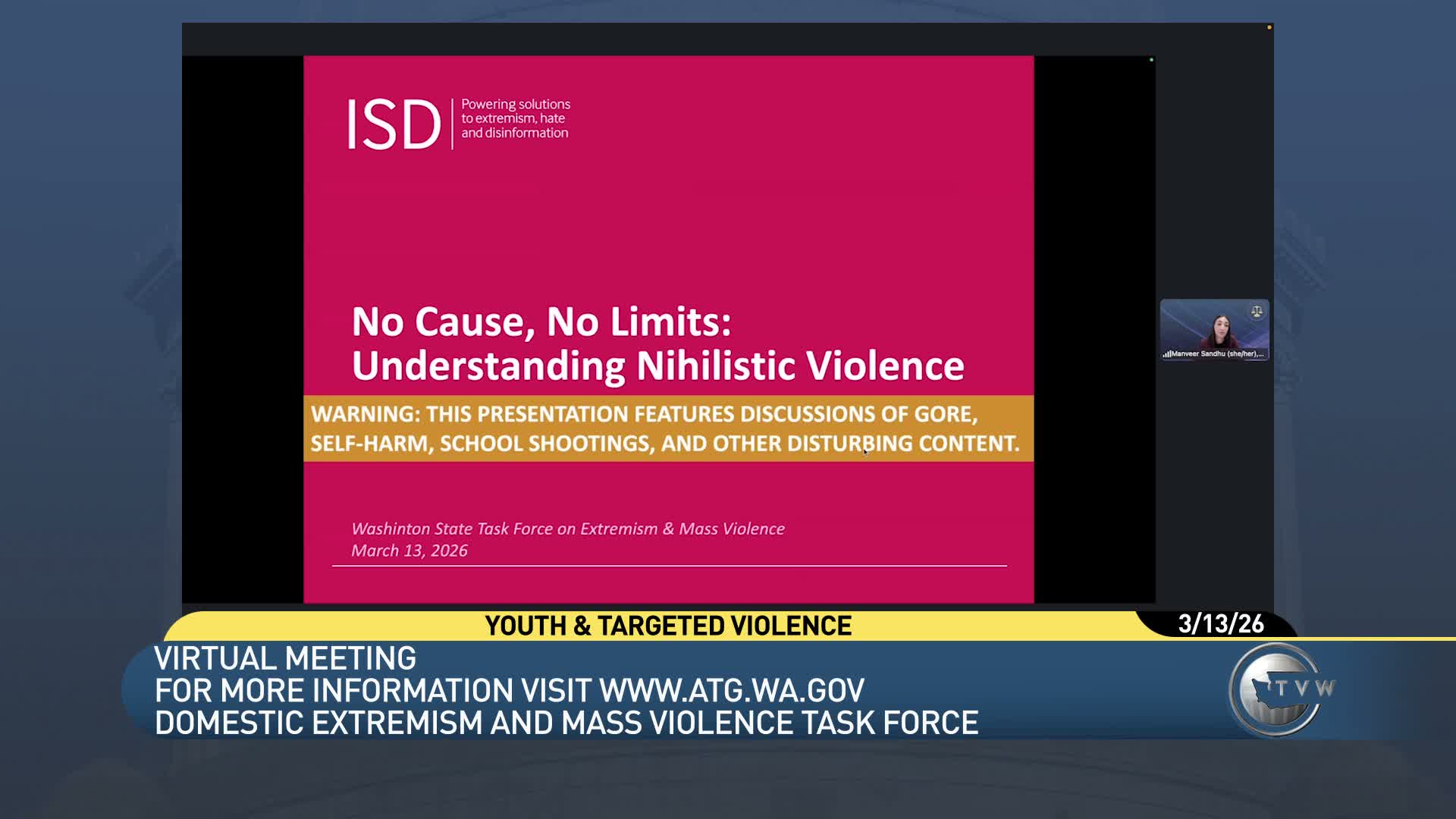 Institute for Strategic Dialogue director Catherine Canuli warns online "nihilistic" communities are increasingly targeting youth