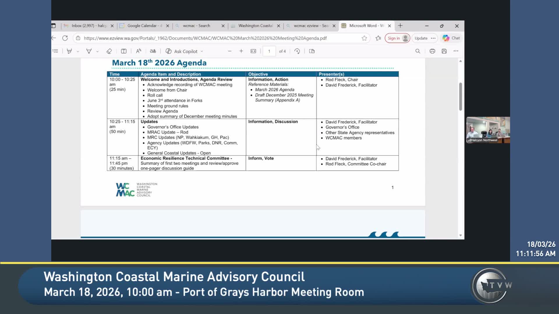 WICMAC formally creates Economic Resilience Committee to study coastal processing and permitting issues