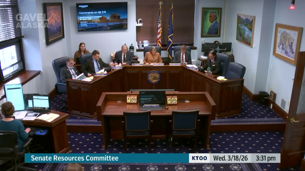 Senate Resources Committee hears analysis of SB 275, consultants outline market shocks, pricing options and transparency needs