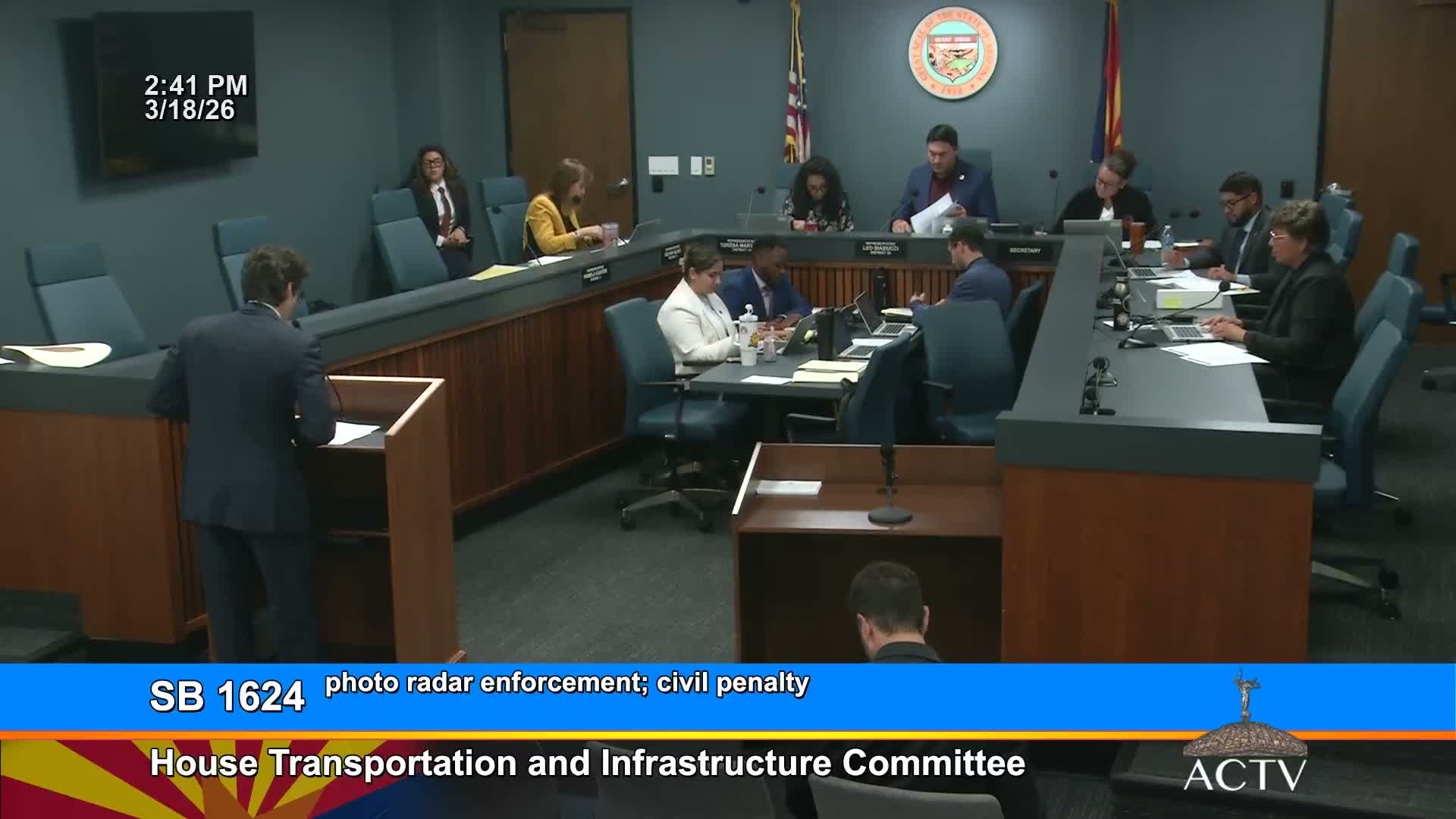 Committee advances $75 cap, insurance limits for photo‑enforcement and sends ballot question to voters